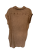 RD Style Size M Brown Cotton Maxi Short Sleeve Button Up front pocket Dress Brown / M