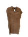 RD Style Size M Brown Cotton Maxi Short Sleeve Button Up front pocket Dress Brown / M