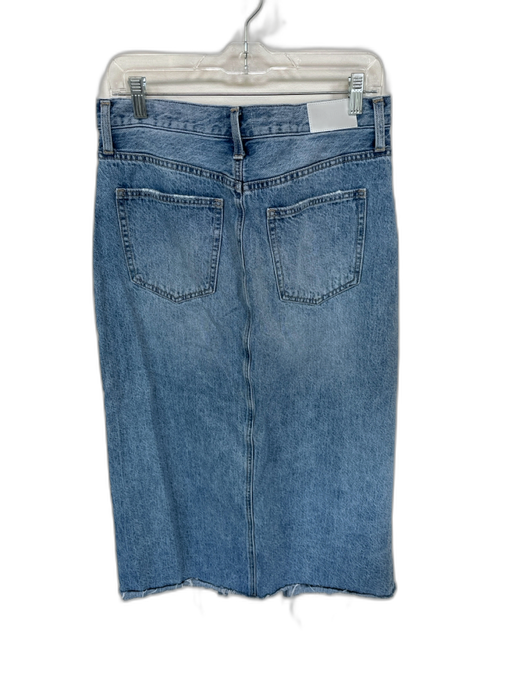 Pistola Size 30 Med Light Wash Cotton High Waist Slit Denim Midi Skirt Med Light Wash / 30