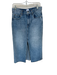 Pistola Size 30 Med Light Wash Cotton High Waist Slit Denim Midi Skirt Med Light Wash / 30