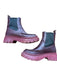 Coach Shoe Size 8 Wine Leather Platform Rubber Sole Chelsea Boots Wine / 8