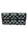 Coach Black & Tan Canvas & Leather Monogram Turn Lock Rectangle Wallets Black & Tan