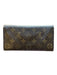 Louis Vuitton Brown & Tan Coated Snap Closure Monogram Rectangle Wallets Brown & Tan