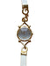 Dolce & Gabbana White & Gold Stainless steel Leather Gold Hardware Watchband White & Gold