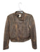 We The Free Size S Tan & Brown Vegan Leather Snake Embossed Full ZIp Moto Jacket Tan & Brown / S