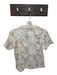 Caron Callahan Size S Cream Cotton Lace Detail Short Sleeve Button Down Top Cream / S