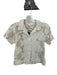 Caron Callahan Size S Cream Cotton Lace Detail Short Sleeve Button Down Top Cream / S