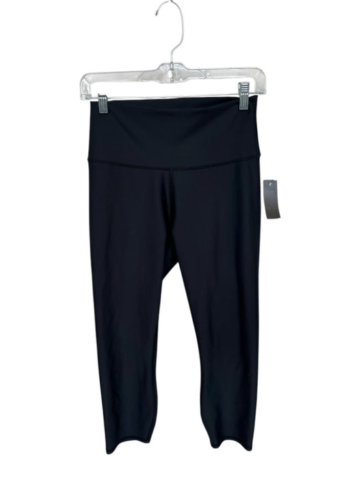 Alo Size L Black High Waist Cropped Athletic Leggings Black / L