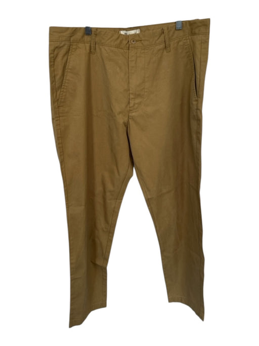 Madewell Size 36 Tan Cotton Solid Straight Leg Khakis Men's Pants Tan / 36