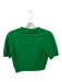 House of Harlow Size M Green Cashmere Short Sleeve Half Button Cropped Sweater Green / M