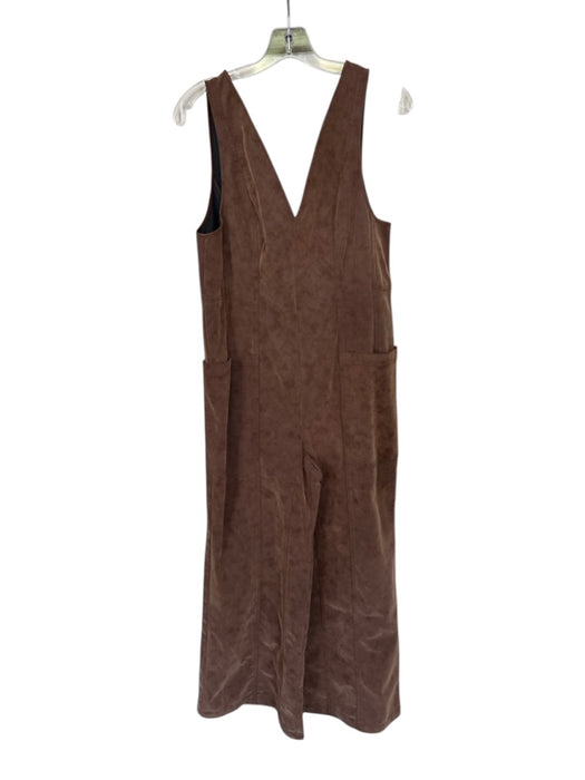 We The Free Size S Brown Vegan Leather Sleeveless Wide Leg Jumper Brown / S