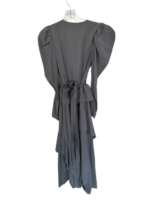 Ulla Johnson Size 4 Gray Rayon Blend Long Sleeve Elastic Waist Maxi Dress Gray / 4
