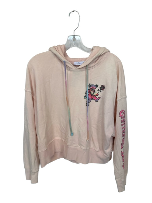 Daydreamer Size L Peach & Multi Cotton Long Sleeve Hoodie Peach & Multi / L