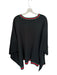 Tuckernuck Size One Size Black Red & Green Acrylic Batwing V Neck Sweater Black Red & Green / One Size
