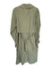 We The Free Size S Olive Green Nylon Long Sleeve Buttons Belt Trench Coat Olive Green / S