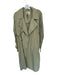 We The Free Size S Olive Green Nylon Long Sleeve Buttons Belt Trench Coat Olive Green / S