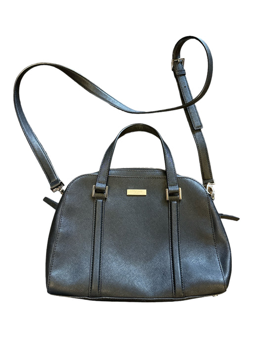 Kate Spade Black Leather Top Handles GHW Bag Black / M