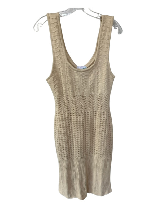 House of Harlow Size L Tan Cotton Knit Sleeveless Maxi Dress Tan / L