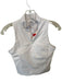 Goldhinge Size M White Sleeveless Half Zip Cropped Athletic Top White / M