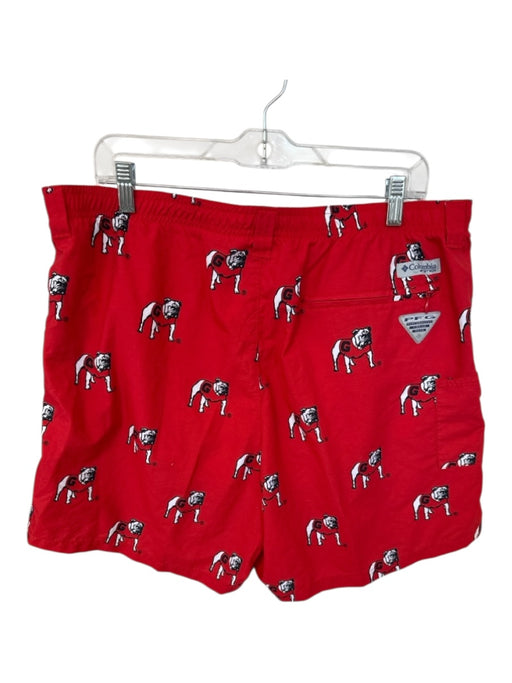 Columbia Size XL Red & Black Nylon UGA Athletic Men's Shorts Red & Black / XL