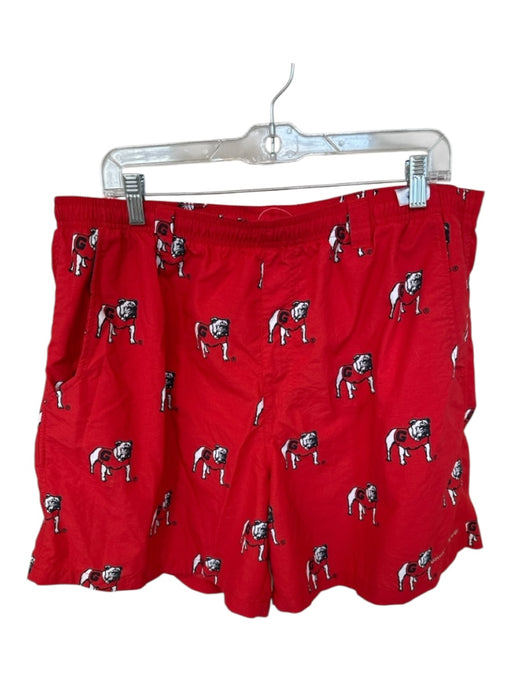 Columbia Size XL Red & Black Nylon UGA Athletic Men's Shorts Red & Black / XL