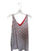 Size Est S White & Red Polyester Sleeveless Bulldog Dress White & Red / Est S