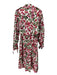 Farm Rio Size S White, Pink & Green Cotton Blend Canvas Floral Print Trench Coat White, Pink & Green / S