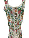 Farm Rio Size M White, Green, Pink Cotton Floral Abstract Button Down Romper White, Green, Pink / M