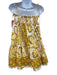 Farm Rio Size M Yellow & White Print Cotton Floral Abstract Swiss Dot Dress Yellow & White Print / M