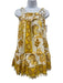 Farm Rio Size M Yellow & White Print Cotton Floral Abstract Swiss Dot Dress Yellow & White Print / M