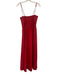 COS Size 1 Red Cotton Smocked Tie Sleeve Maxi Dress Red / 1