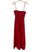COS Size 1 Red Cotton Smocked Tie Sleeve Maxi Dress Red / 1