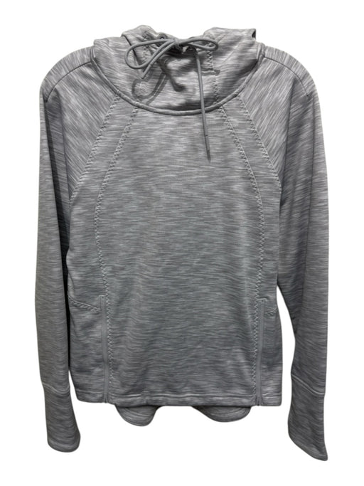 Athleta Size XS Grey Polyester Blend Heathered Long Sleeve Hood Jacket Grey / XS