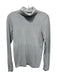 Athleta Size S White & Grey Nylon Blend Turtle Neck Stripes Thumb Holes Top White & Grey / S