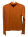 Athleta Size S Burnt Orange Synthetic Mock Neck Solid Thumb Holes Athletic Top Burnt Orange / S