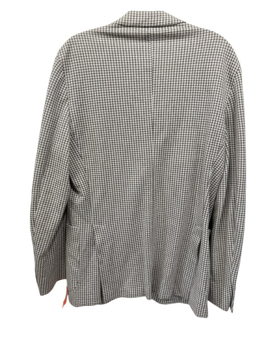 Boglioli Beige & Brown Wool Blend Houndstooth Patch Pocket 2 Button Men's Blazer Beige & Brown / 50