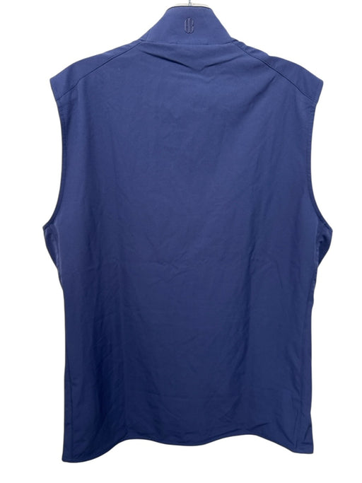 Holderness & Bourne Size M Blue Synthetic Solid Zip UP Vest Men's Jacket Blue / M