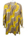 Chinti and  Parker Size 2 Yellow, Brown & White Cotton V Neck Shirt Dress Yellow, Brown & White / 2