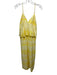Future Collective Size 8 Yellow Rayon Blend V Neck Straps Maxi Zip Close Dress Yellow / 8