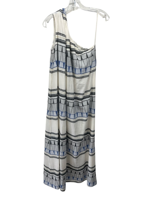 Pearl & Caviar Size XS/S White, Blue & Black Cotton Blend Gold Accents Dress White, Blue & Black / XS/S