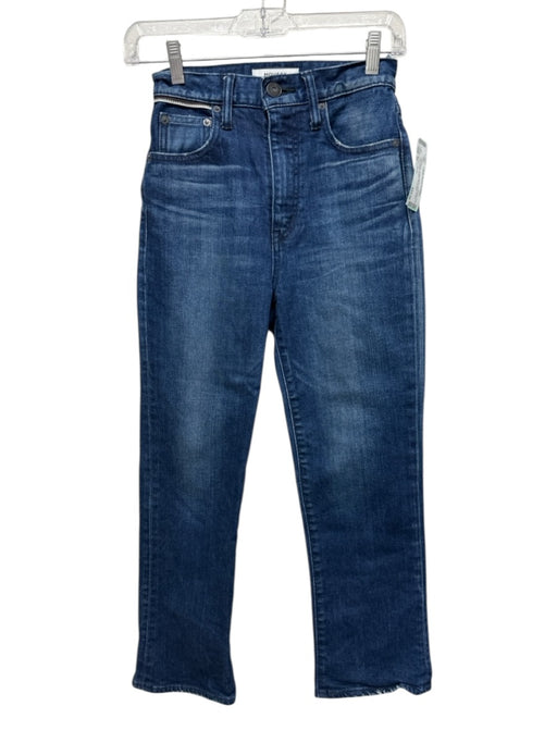 Moussy Vintage Size 24 Dark Wash Cotton Blend Zip & Button Whiskering Jeans Dark Wash / 24