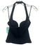 Kookai Size 34 Black Poly Blend Halter Zip Back low cut Top Black / 34
