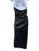 Paris Georgia Size XXS Black PU Leather Strapless Gathered Zip Close Maxi Dress Black / XXS
