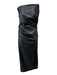 Paris Georgia Size XXS Black PU Leather Strapless Gathered Zip Close Maxi Dress Black / XXS