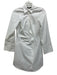 French Connection Size 0 White Cotton Blend Button Front Long Sleeve Dress White / 0