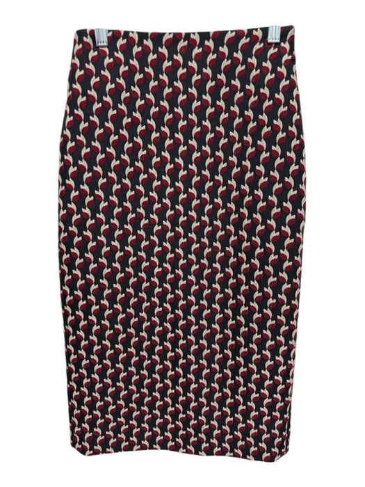 Ann Mashburn Size S/XS Black & Multi No Fabric Tag Jacquard V Neck Skirt Set Black & Multi / S/XS