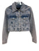 All Saints Size 4 Blue Wash No Fabric Tag Button Front Denim Patch Pocket Jacket Blue Wash / 4