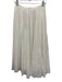 Zara Size XS White Cotton Zip Close Pleat Maxi Skirt White / XS