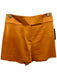 Alice + Olivia Size 0 Orange Triacetate Blend Zip & Hook Closure Satin Shorts Orange / 0