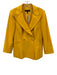 Escada Size 40 Yellow Silk One Button Lapels Double Breasted Patch Pocket Blazer Yellow / 40